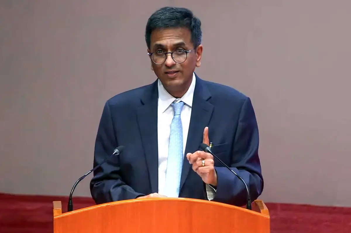 Chief Justice of India D.Y. Chandrachud delivering his retirement farewell speech, in New Delhi on November 8, 2024. Justice Oka was a casualty of an opaque listing system when a matter related to a green ridge in Delhi was ultimately shifted from his bench by CJI Chandrachud. Chief Justice of India D.Y. Chandrachud delivering his retirement farewell speech, in New Delhi on November 8, 2024. Justice Oka was a casualty of an opaque listing system when a matter related to a green ridge in Delhi was ultimately shifted from his bench by CJI Chandrachud.
