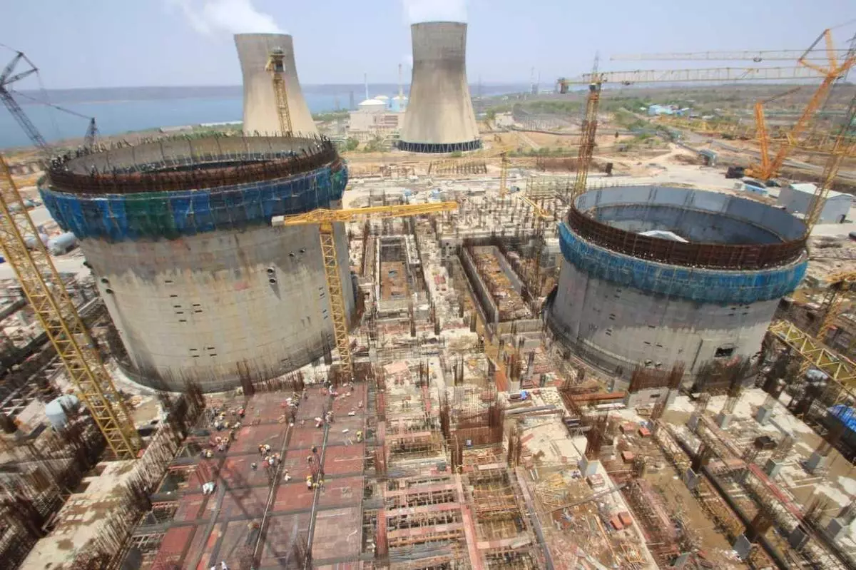 The under-construction seventh and eighth pressurised heavy water reactors of 700 MWe each at Rawatbhata in Rajasthan, a file photograph.