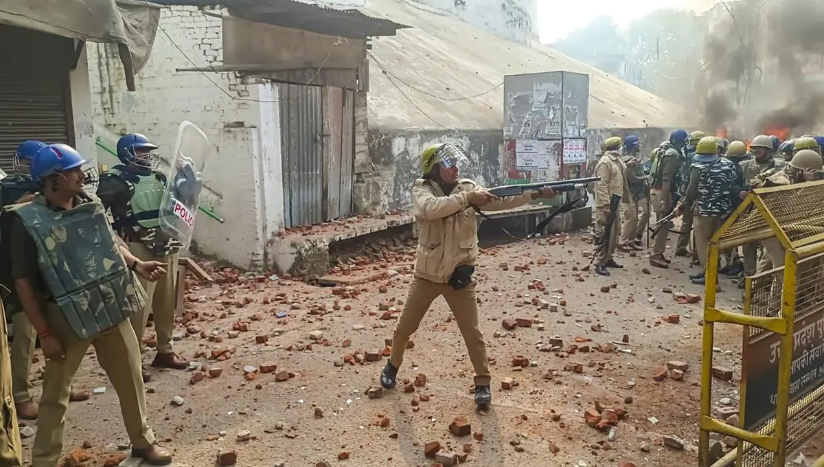 During the violence on November 24, when a second survey of the Jama Masjid in Sambhal was held.