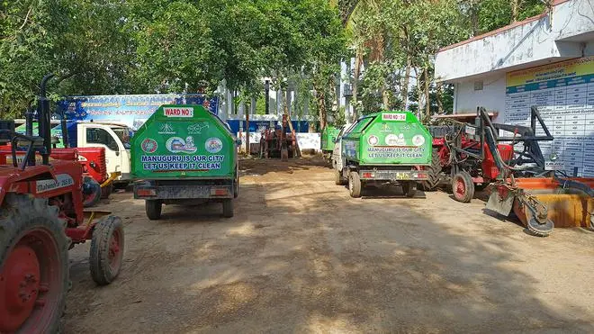 Waste-collection trucks parked on the MMC’s premises. For the high rates of tax it collects, the MMC claims to undertake civic services. Waste-collection trucks parked on the MMC’s premises. For the high rates of tax it collects, the MMC claims to undertake civic services.