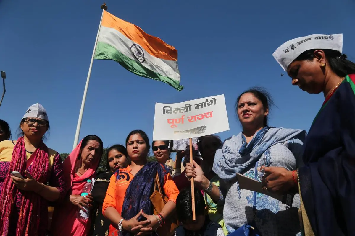 आम आदमी पार्टी की महिला विंग ने मार्च 2019 में दिल्ली में राजीव चौक मेट्रो स्टेशन में दिल्ली राज्य के लिए एक अभियान का नेतृत्व किया।