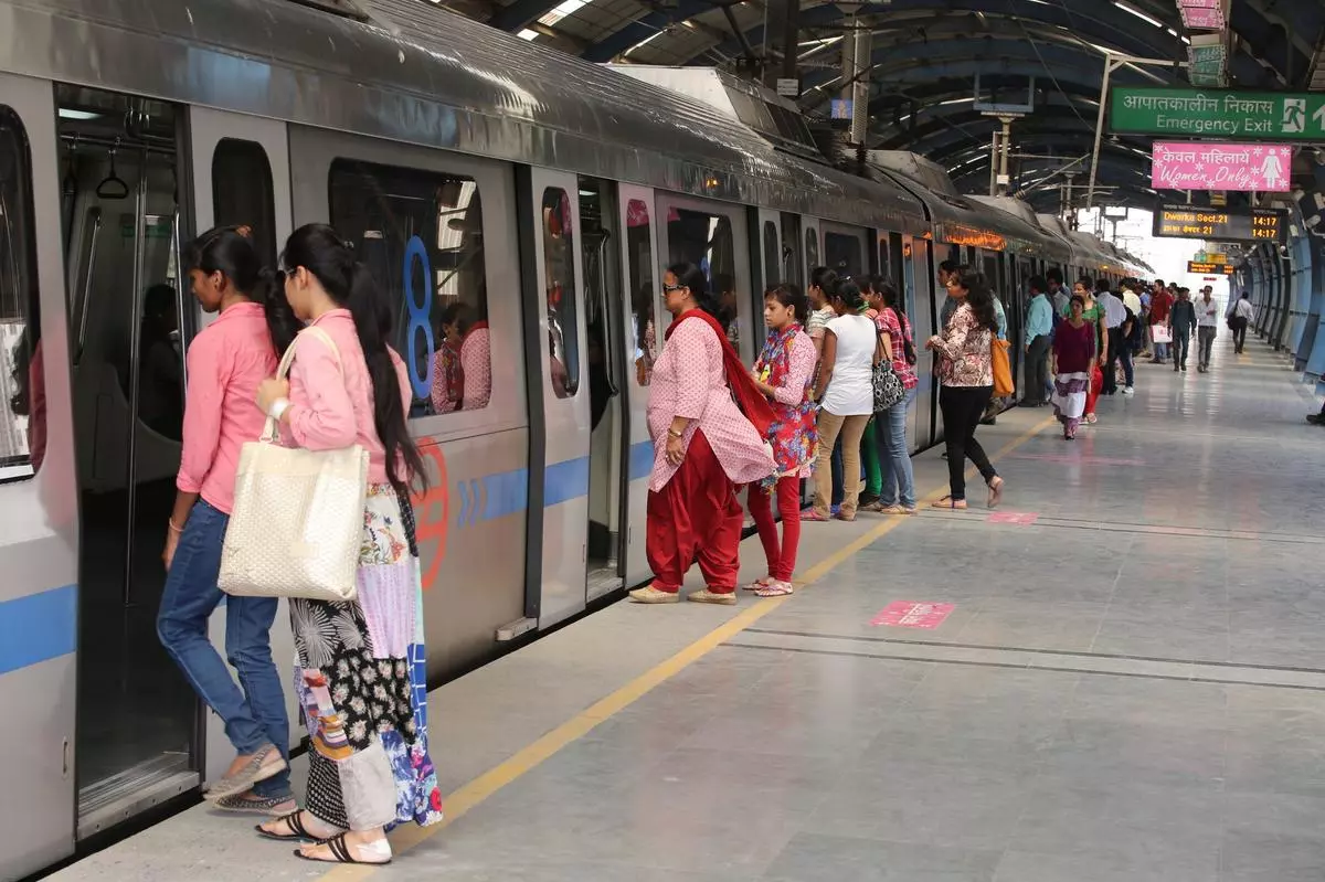 The first coach of every Delhi Metro train is reserved for women. 