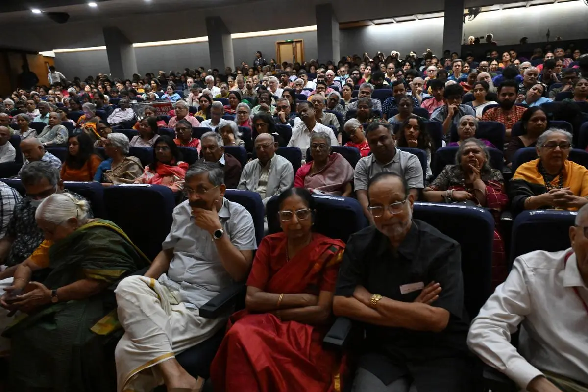 The audience at the vocal concert of Sangita Kalanidhi T.M. Krishna at the Music Academy on December 25, 2024. The audience at the vocal concert of Sangita Kalanidhi T.M. Krishna at the Music Academy on December 25, 2024.