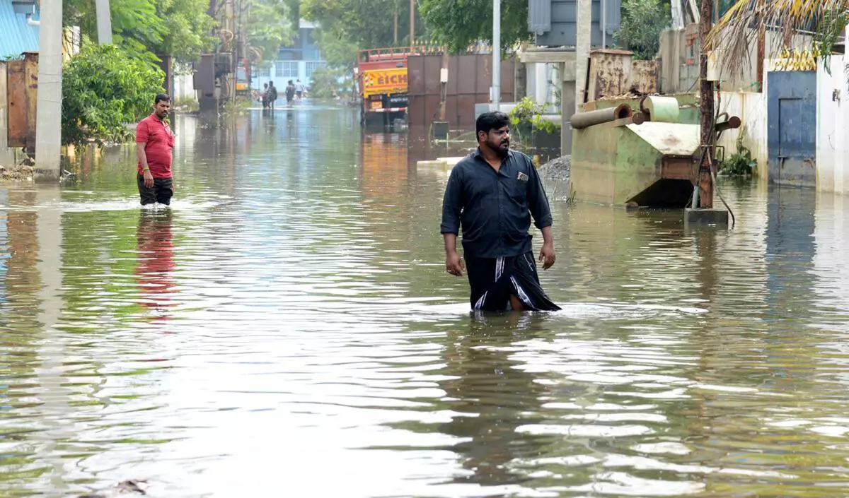 A scene from the recent flash floods in Chennai. The Indian subcontinent will see heatwaves, cyclones, extreme monsoon rain, and deficit winter precipitation interspersed with floods, droughts, landslides, and crop damage.  