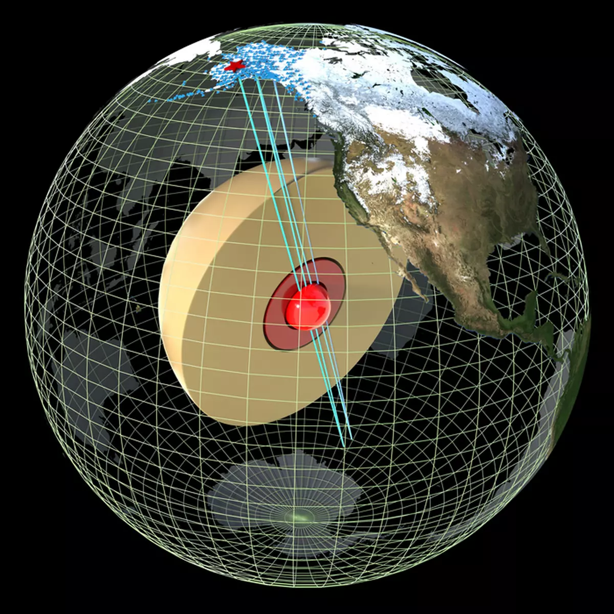 Bola logam padat setebal 650 km membentuk inti terdalam Bumi