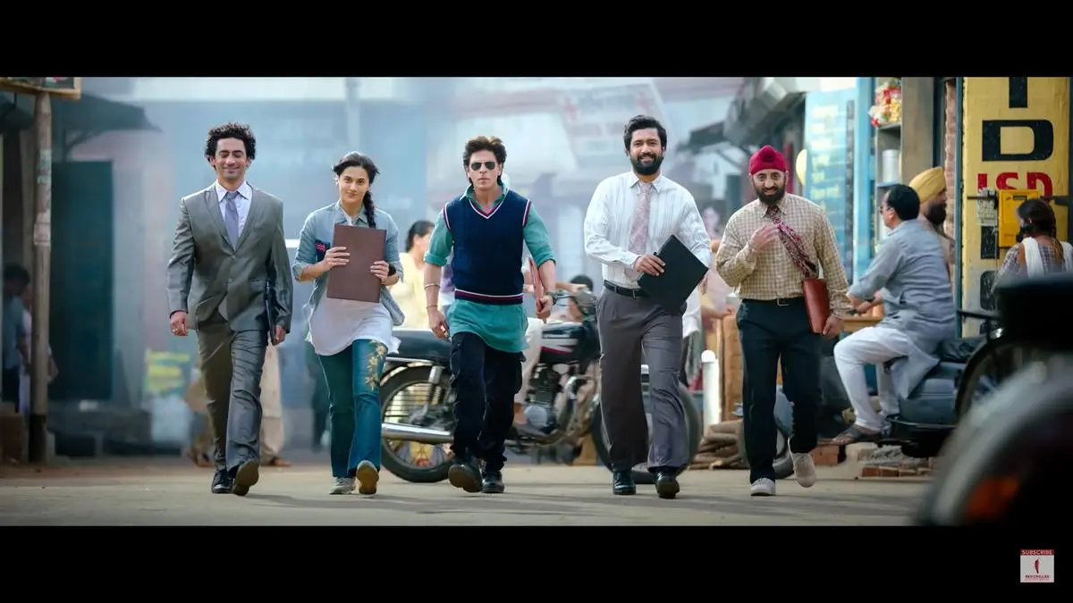 A scene from the Bollywood film Dunki (2023). The term originates from the Punjabi word which means to “hop from place to place”.