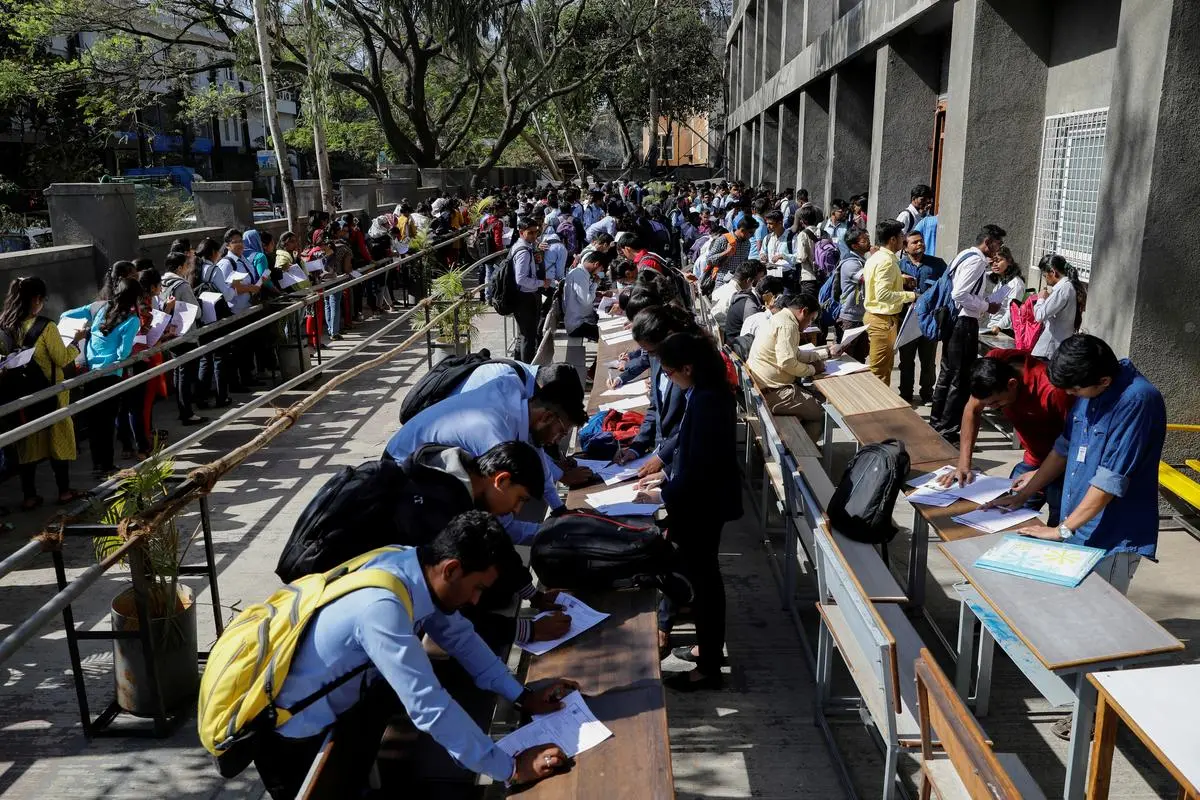 At a job fair in Chinchwad in 2019. Unemployment is a major issue in many regions within the State.