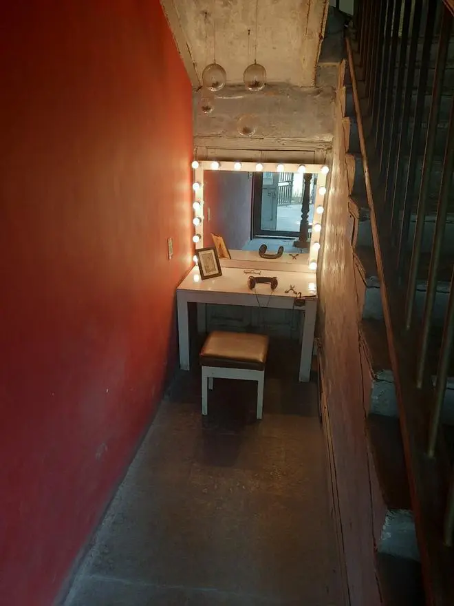 Exhibit name: For the power of the new. A sound installation introduces the layered history of the building. Exhibit name: For the power of the new. A sound installation introduces the layered history of the building.