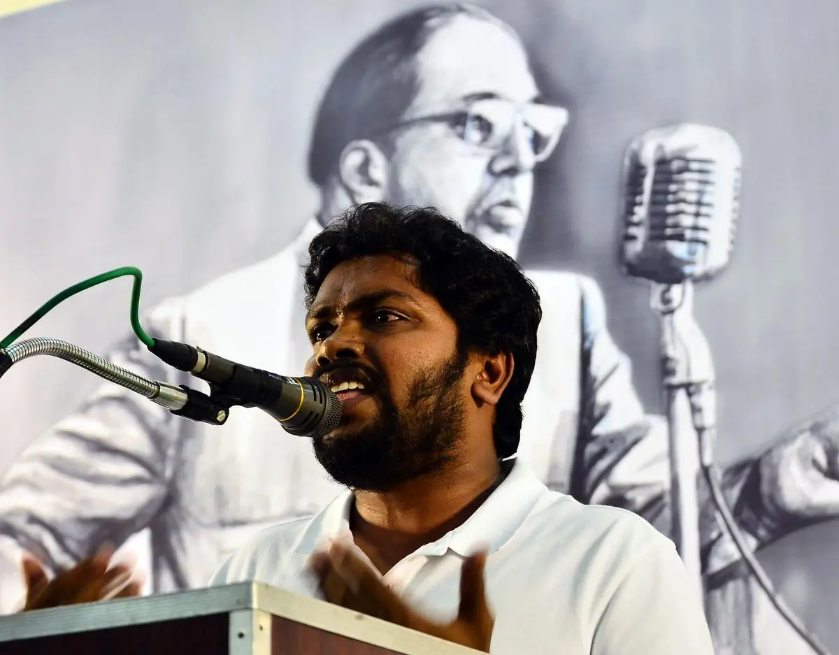 Tamil film director Pa. Ranjith foregrounds Ambedkar’s name, photograph, statue, slogans, and the colour blue, along with other Dalit symbols in his films.