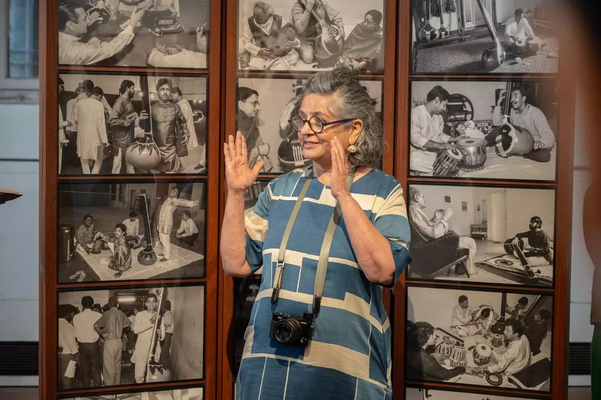 Dayanita Singh at the exhibition.