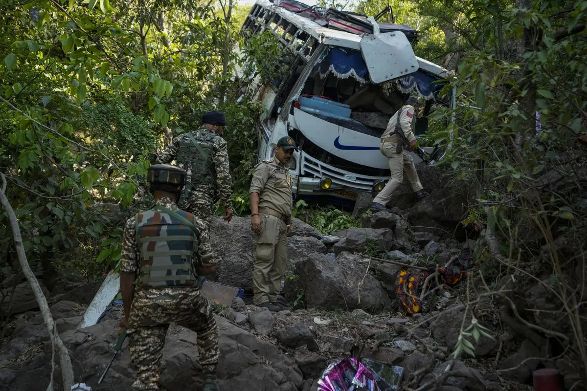 A bus carrying pilgrims to Vaishno Devi temple fell into a deep gorge after an attack by militants on June 9, 2024, the day Prime Minister Narendra Modi took oath for the third time. At least nine people were killed.