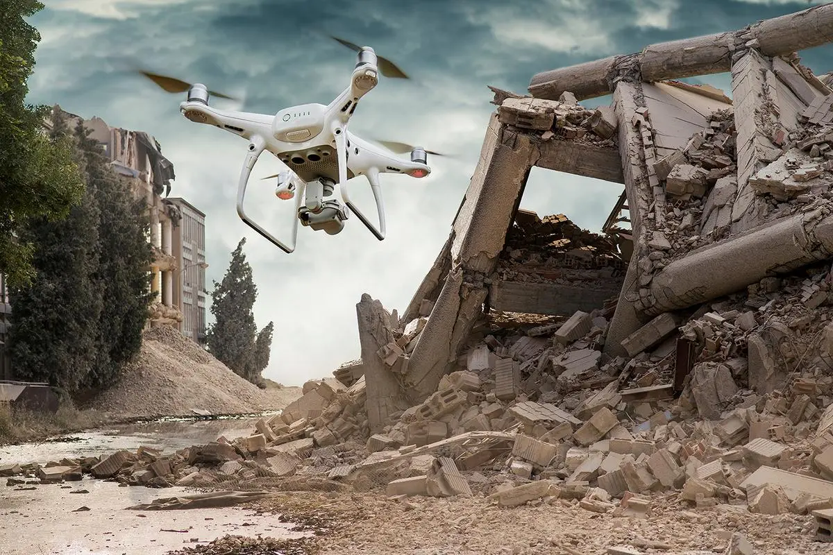 Drones are increasingly being used after a disaster occurs to quickly fly over large areas of ruined infrastructure, locate victims, and speed up the response of rescue teams.  