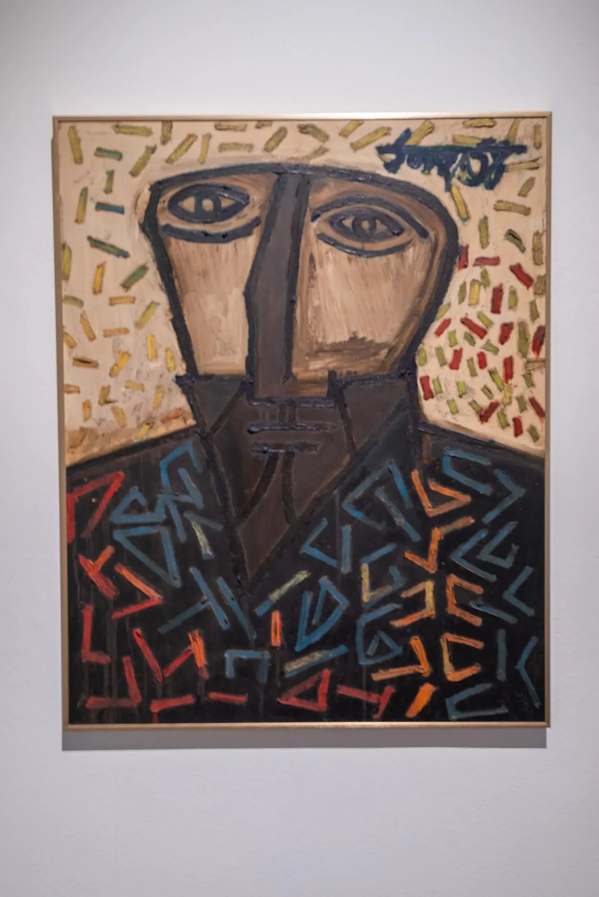 Portrait of John Coplans, 1958, by F.N. Souza. Portrait of John Coplans, 1958, by F.N. Souza.