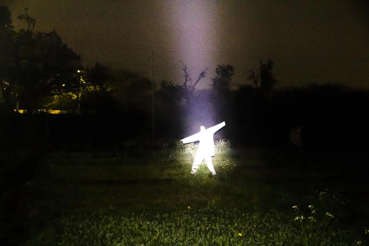 Farmers in Uttar Pradesh’s sugar bowl, Lakhimpur Kheri, sometimes protect their crops by playing scarecrow themselves. As light falls on a scarecrow in the cultivated fields around Okhla barrage on the Yamuna, it looks remarkably lifelike. Farmers in Uttar Pradesh’s sugar bowl, Lakhimpur Kheri, sometimes protect their crops by playing scarecrow themselves. As light falls on a scarecrow in the cultivated fields around Okhla barrage on the Yamuna, it looks remarkably lifelike.