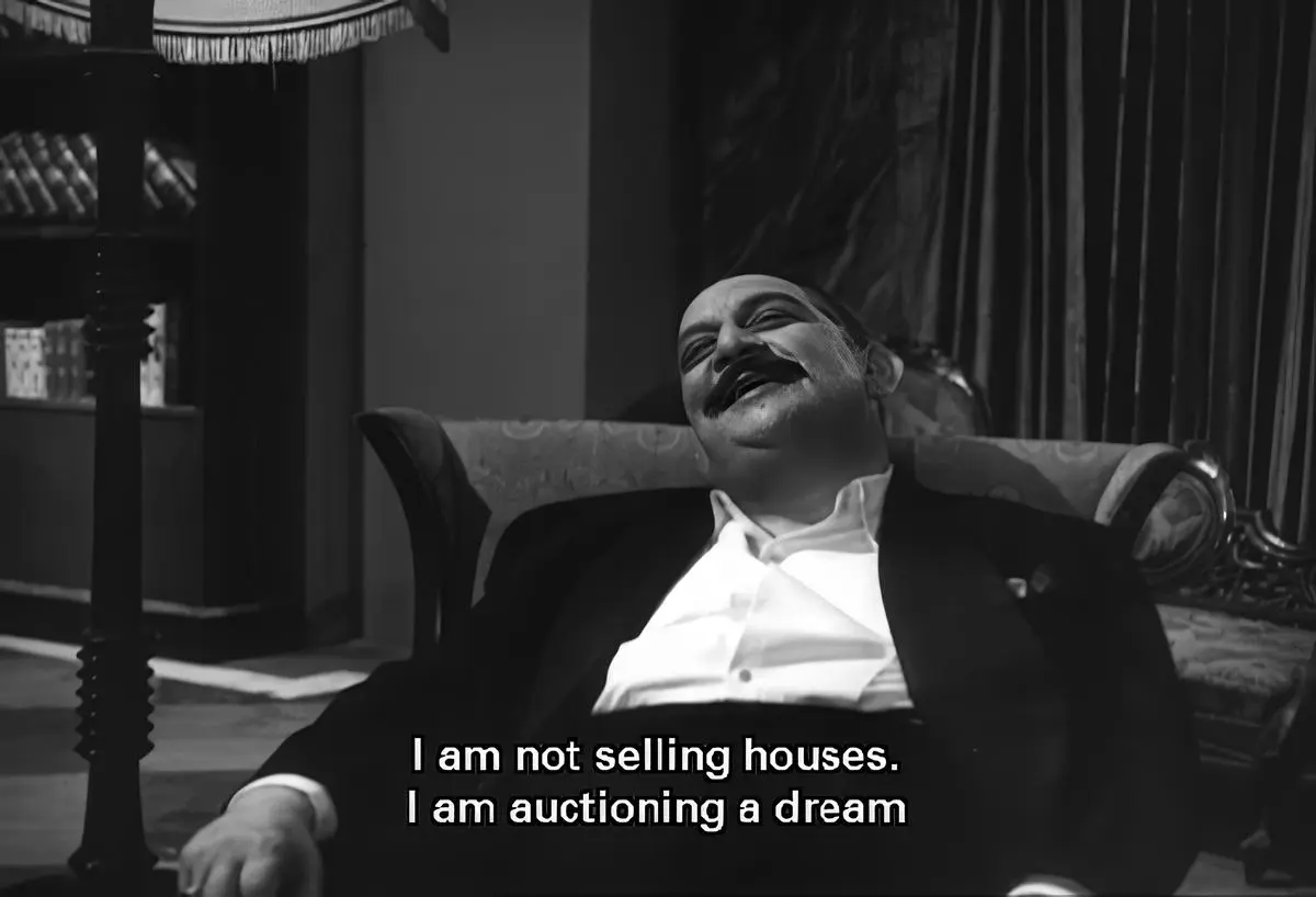 Seth Sonachand Dharmanand selling dreams.