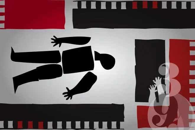 Screenshot from Saul Bass’s title sequence for the iconic courtroom drama and crime thriller movie, Anatomy of a Murder. Screenshot from Saul Bass’s title sequence for the iconic courtroom drama and crime thriller movie, Anatomy of a Murder.