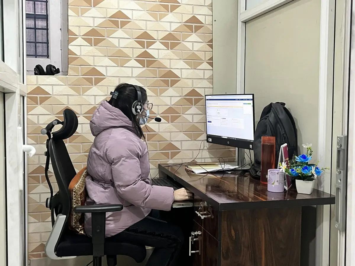 Manaal Andrabi, a counsellor at Tele-Manas. Kashmir’s dismal reality contrasts sharply with the projected resurgence of Kashmir, as advertised in jubilant government campaigns like #NayaKashmir.