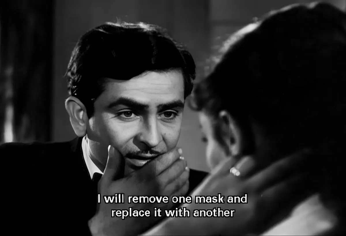 Changing masks. Raj masquerading as the fictional Rajkumar of Piplinagar.