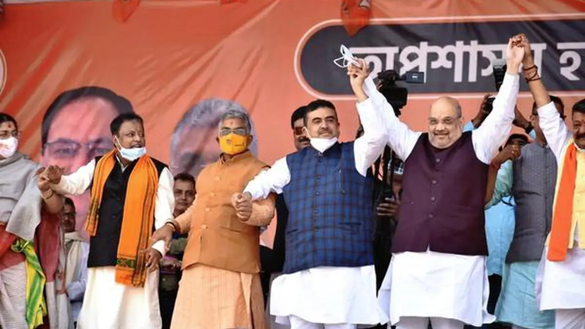 Bengal BJP workers, victims of violence by Trinamool cadre, protest against TMC leaders joining the saffron party