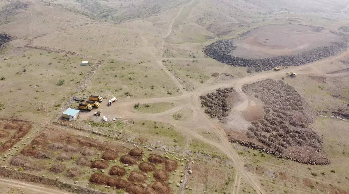 An ONE being excavated for soil and rock.