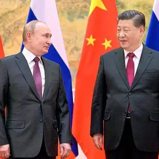 Vladimir Putin   and Xi Jinping in Beijing on February 4. Russia and China have been able to forge a comprehensive strategic partnership after almost 60 years.